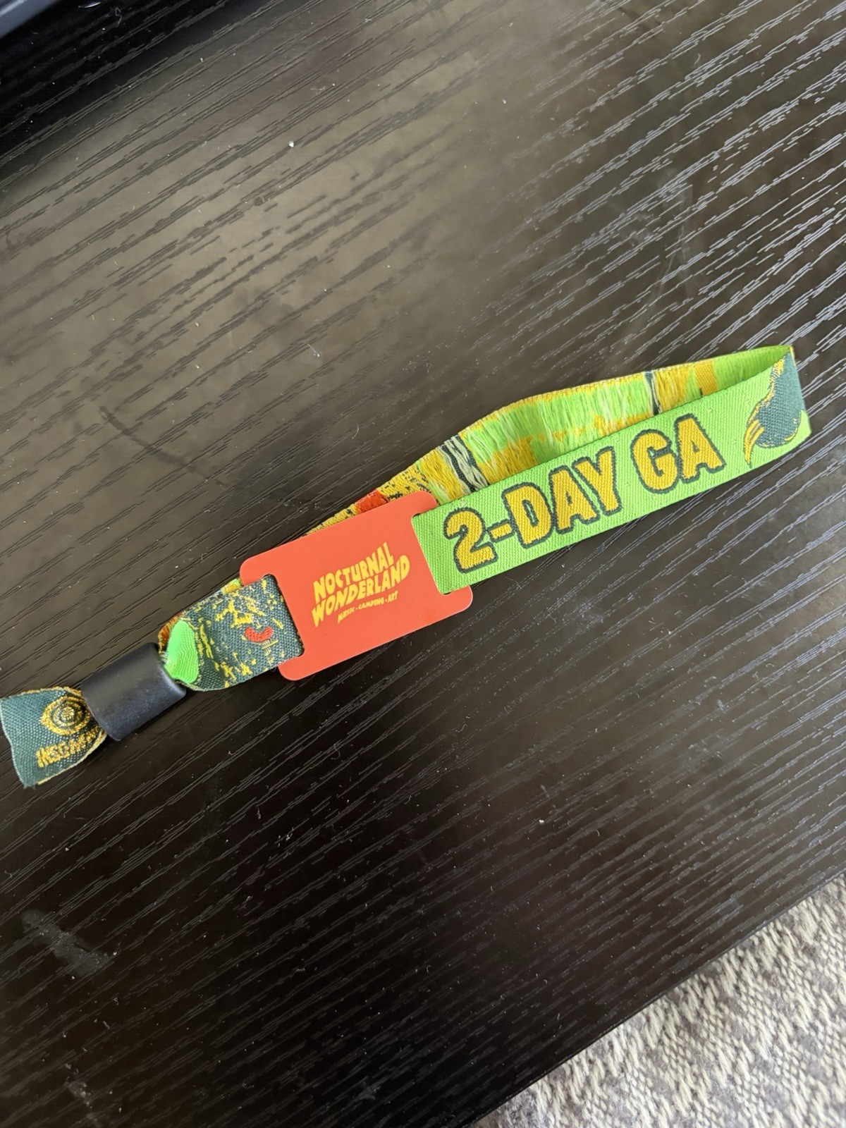 Nocturnal Wonderland 2-Day GA Experience Pass Festival Wristband (Green/Red) Nocturnal Wonderland 2-Day GA Experience Pass Festival Wristband (Green/Red)