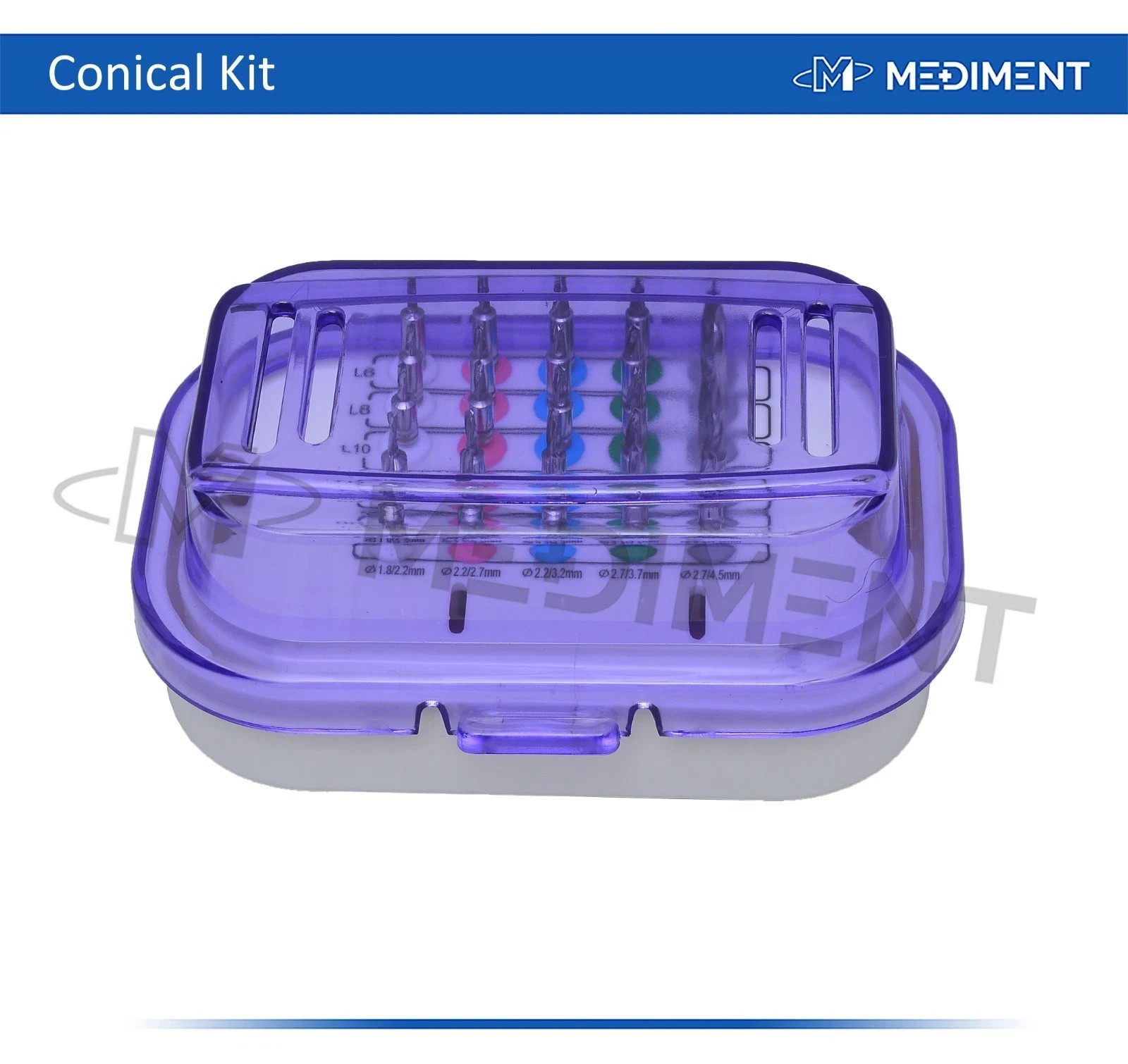Conical Kit 25 pcs Set With Stoppers Dental