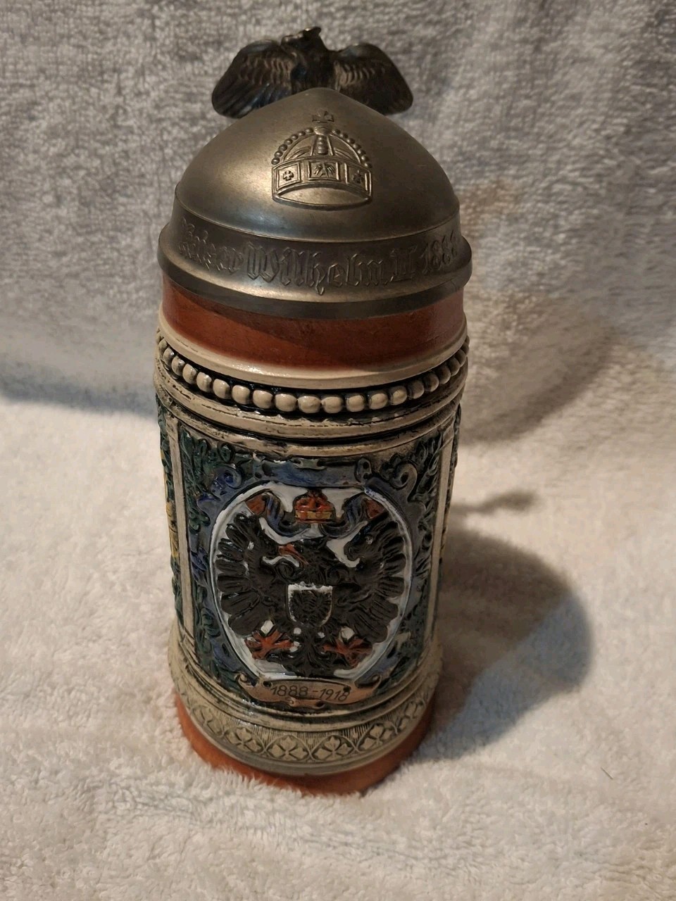 Vintage Stein Limited Edition Collectible Kaiser Wilhelm & Wife Alberta Numbered