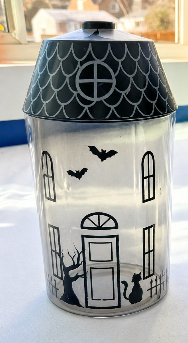 Target Bullseye's Playground Smoke Glass Halloween Haunted House Canister Jar