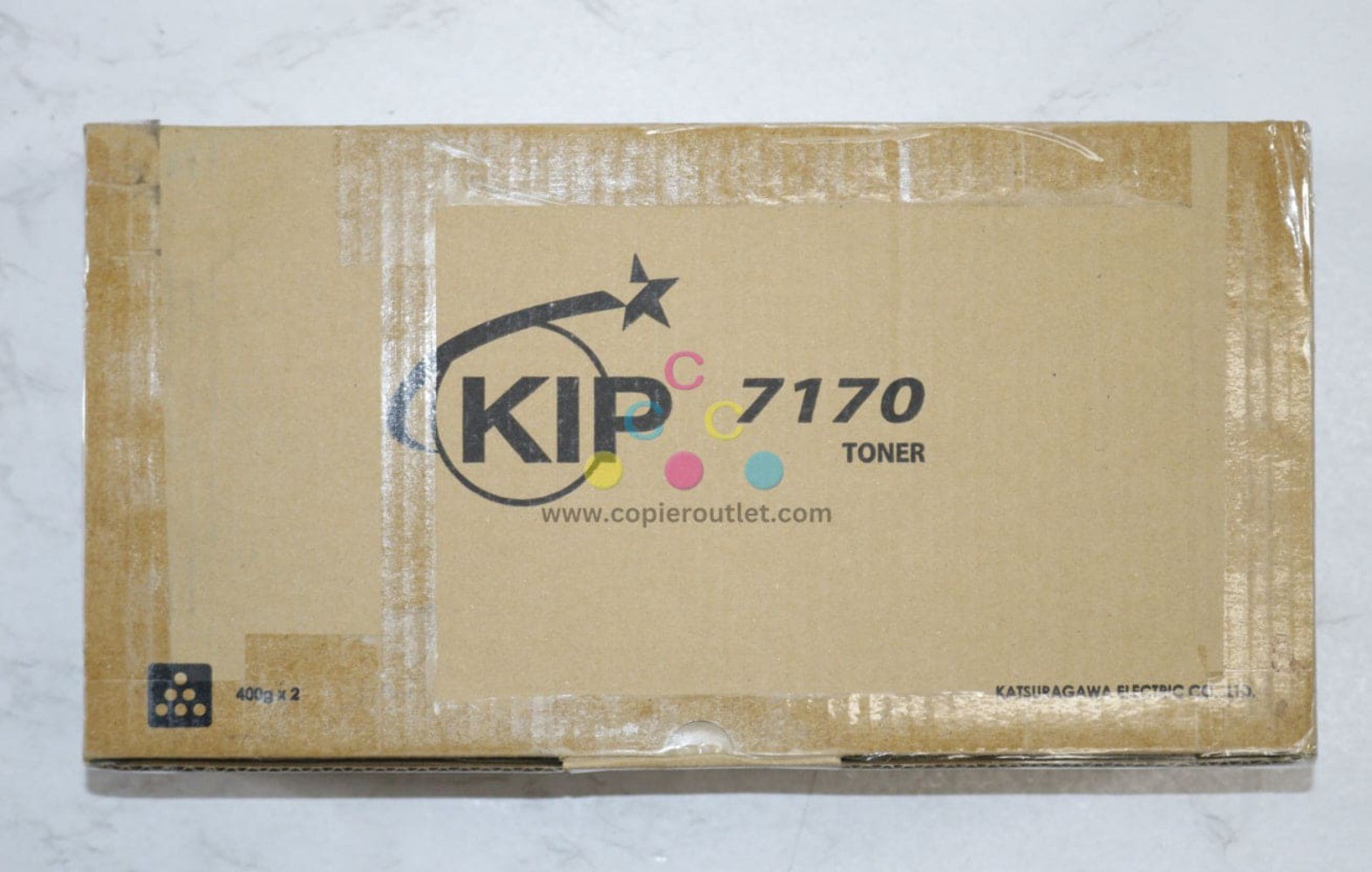 Genuine KIP 7170 Black Toner Cartridges Z340970010 (2 x 400gm), Bad Box