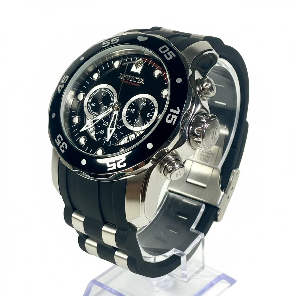 6977 Invicta Mens Pro Diver Scuba Black Dial Stainless Poly Strap Watch 48mm NIB 6977 Invicta Mens Pro Diver Scuba Black Dial Stainless Poly Strap Watch 48mm NIB