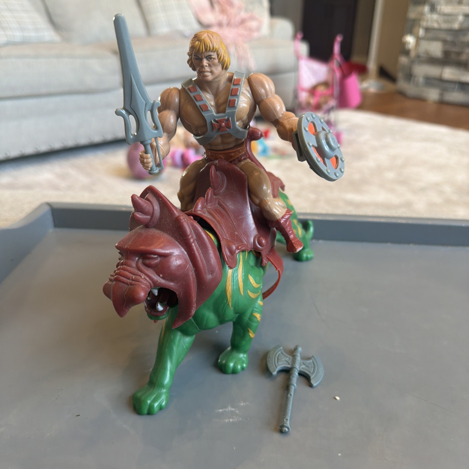 He-man And Battle Cat Masters Of The Universe Vintage Action Figures Complete He-man And Battle Cat Masters Of The Universe Vintage Action Figures Complete