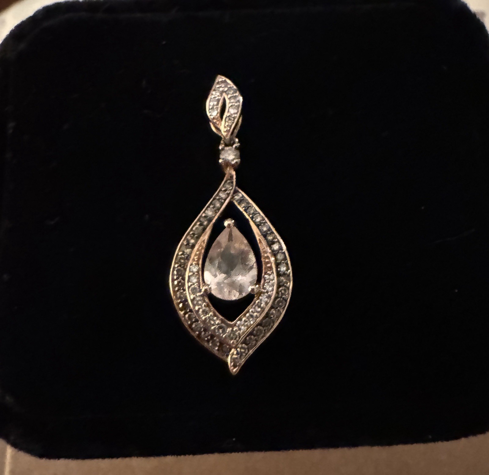 Solid 10Kt 10K Rose Gold Natural Morganite Diamond Woman's Ladies Lady's Pendant