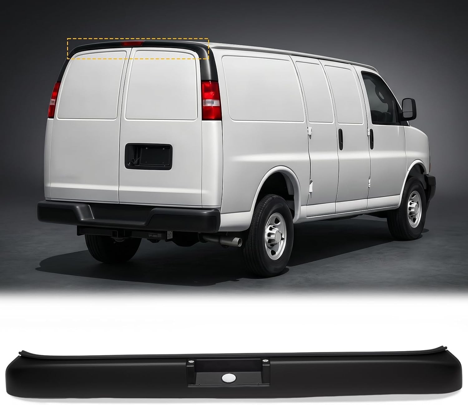 Exterior Rear Upper Trim Applique Molding For 2003-2025 Express Savana 22825852 Exterior Rear Upper Trim Applique Molding For 2003-2025 Express Savana 22825852