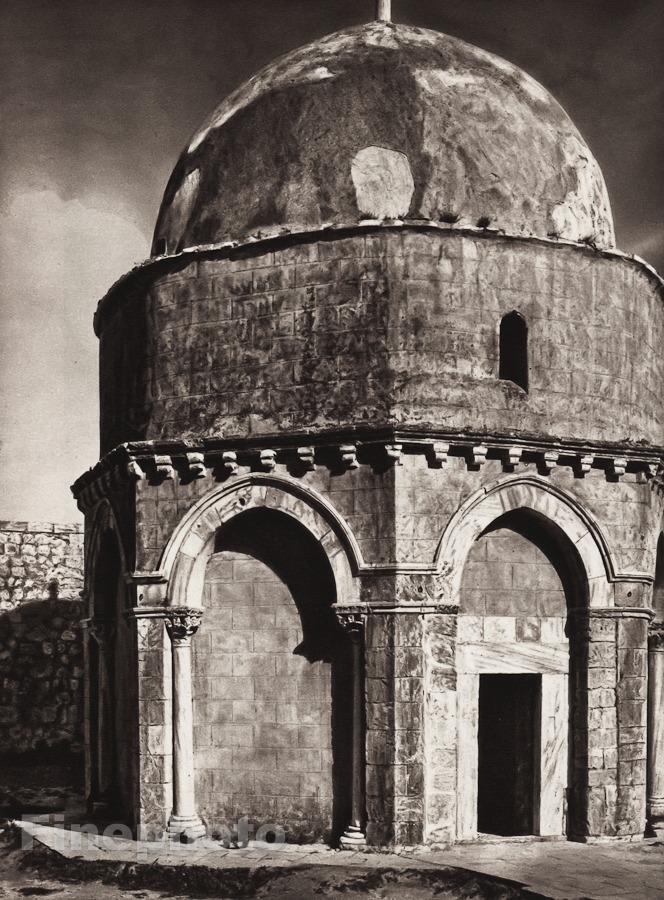 1925 Vintage JERUSALEM Ascension Chapel Architecture ISRAEL Palestine Photo Art