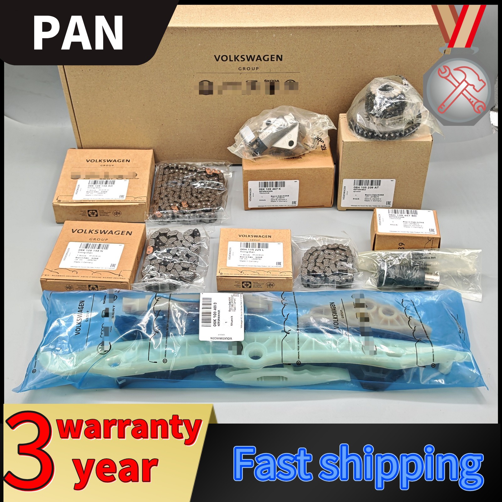 New Timing Chain 13X Kit For VW GTI Jetta Audi A4 Q3 Q5 1.8 2.0T 