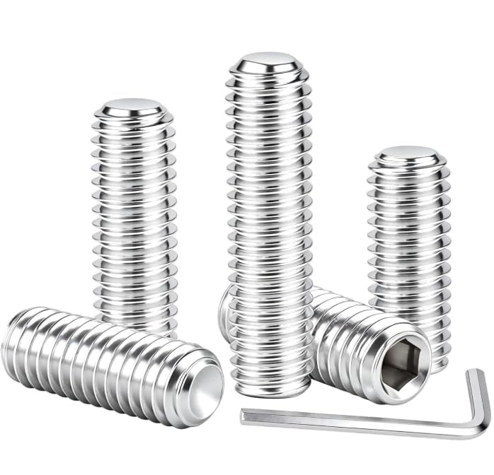 M5x8mm Set Screws,60Pcs Allen Head Screws with Hex Wrench M5-0.8x8mm(60Pcs)
