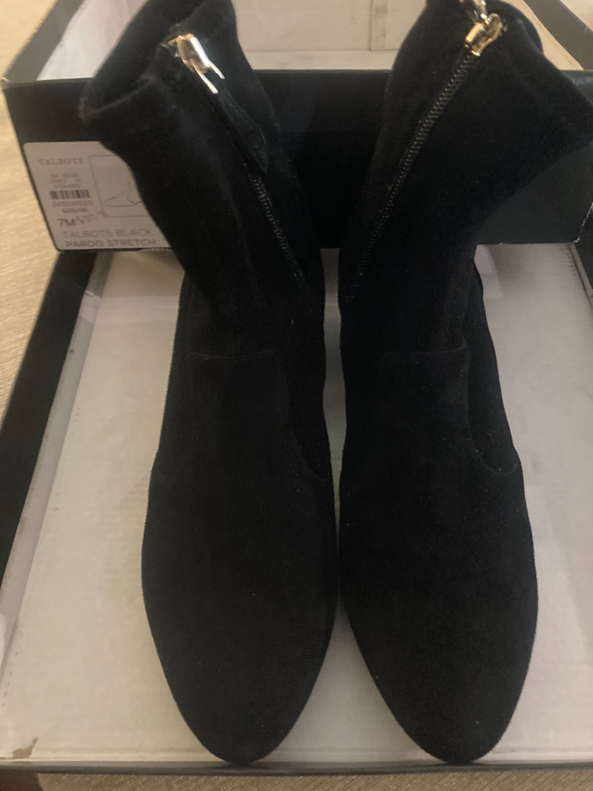 Talbot\'s Black Pardo Stretch Books Size 7M Brand New in Box Talbot\'s Black Pardo Stretch Books Size 7M Brand New in Box