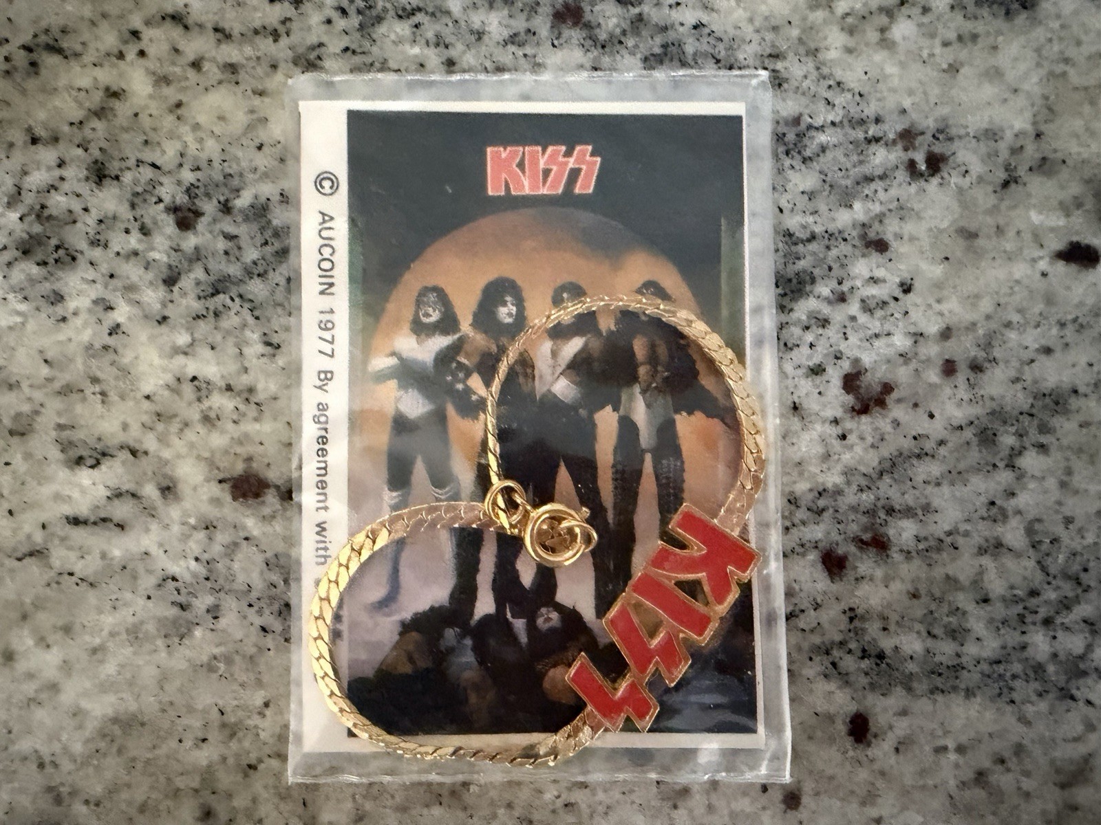 KISS 1977 SEALED ORDER FORM LOGO BRACELET GENE ACE PAUL AUCOIN VINTAGE RARE 🔥