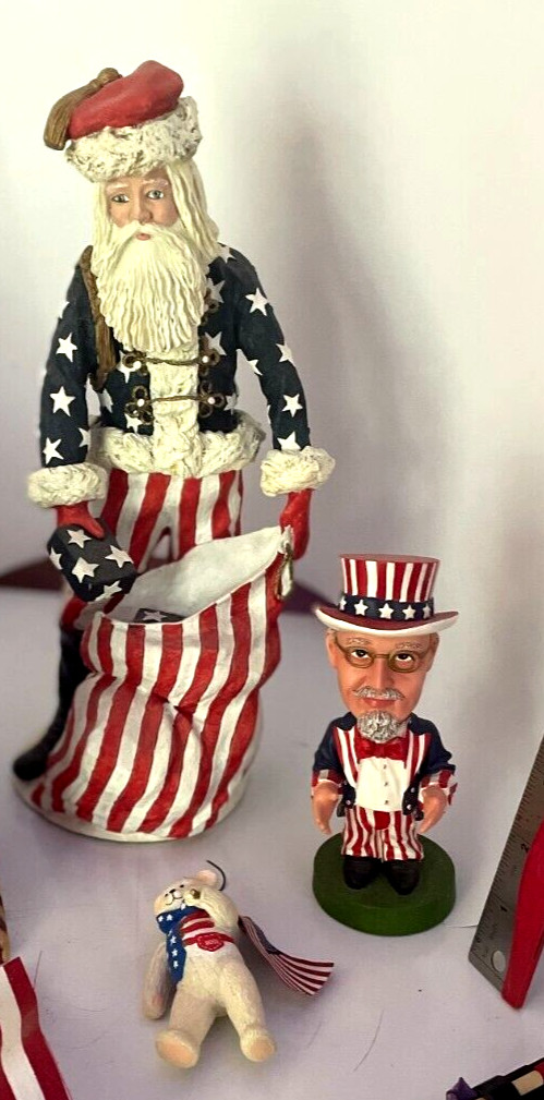 Vintage Collection Duncan Royale Uncle Sam Santa & Bobblehead