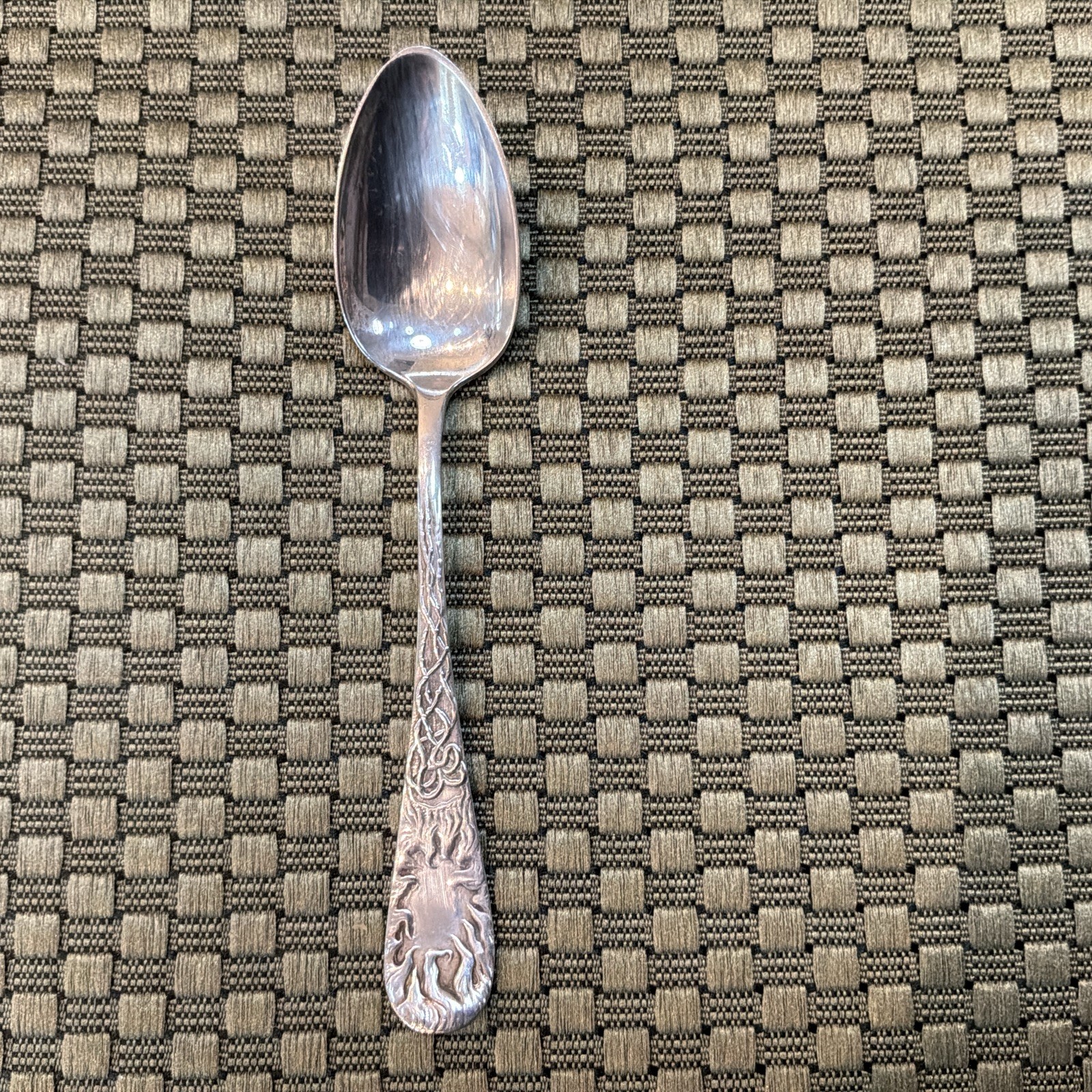 antique sterling silver demitasse spoon By R Wallace & Sons, Pattern 237 No Mono antique sterling silver demitasse spoon By R Wallace & Sons, Pattern 237 No Mono