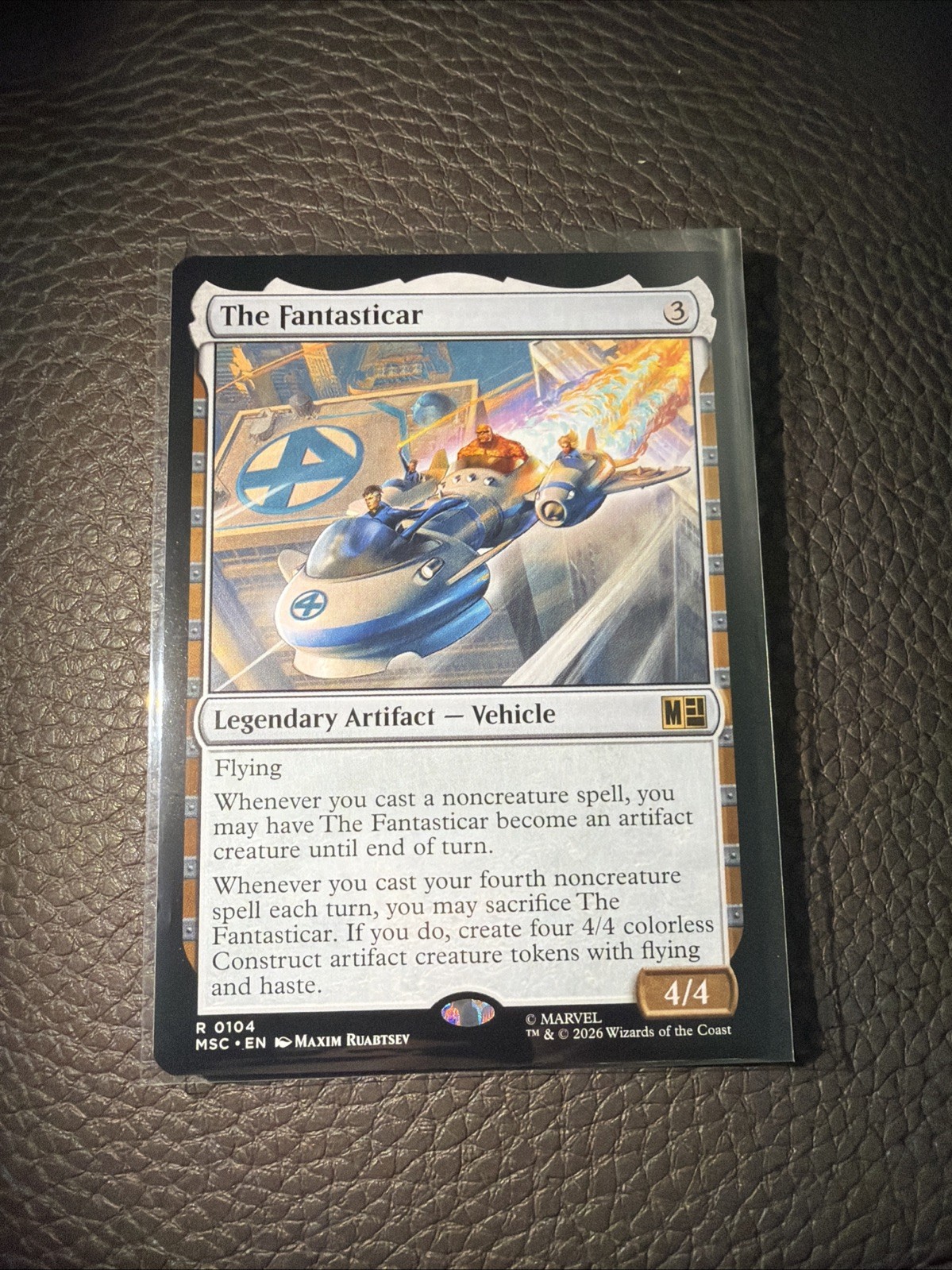 Mtg The Fantasticar Marvel Super Heroes Rare 0104 Legendary Vehicle