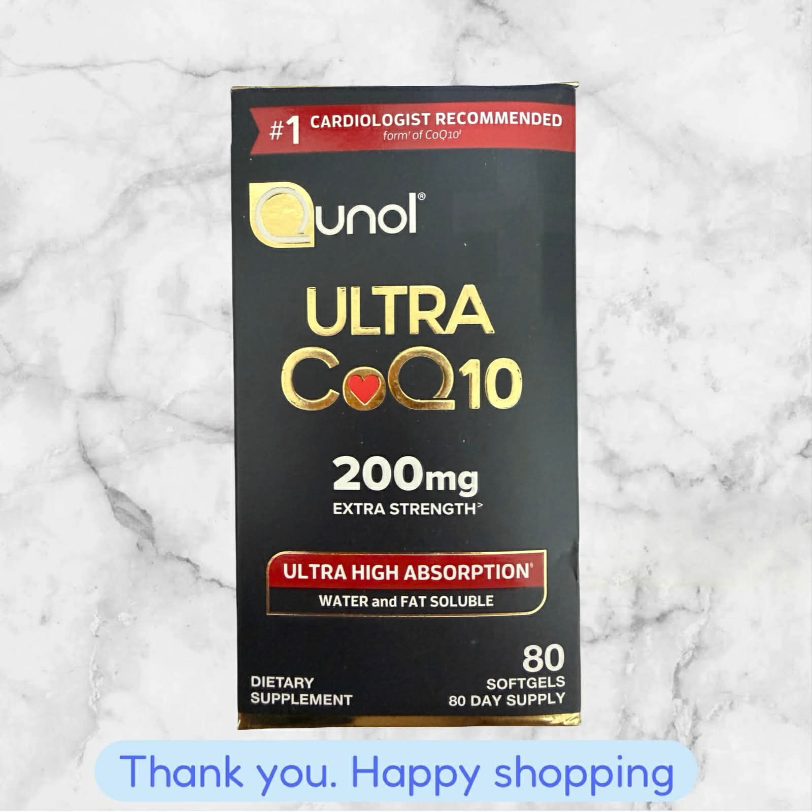 Qunol Ultra CoQ10 200mg 80 Softgels Ultra High Absorption Coenzyme Q10 NEW SHIP Qunol Ultra CoQ10 200mg 80 Softgels Ultra High Absorption Coenzyme Q10 NEW SHIP