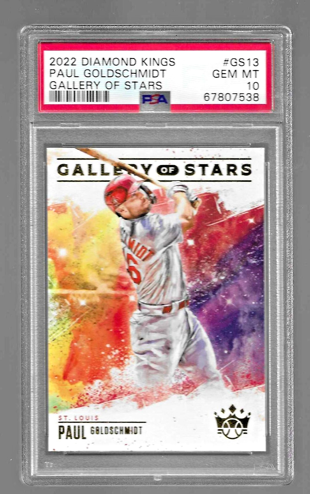 2022 DIAMOND KINGS GALLERY OF STARS BASEBALL #GS13 PAUL GOLDSCHMIDT PSA 10 POP 3