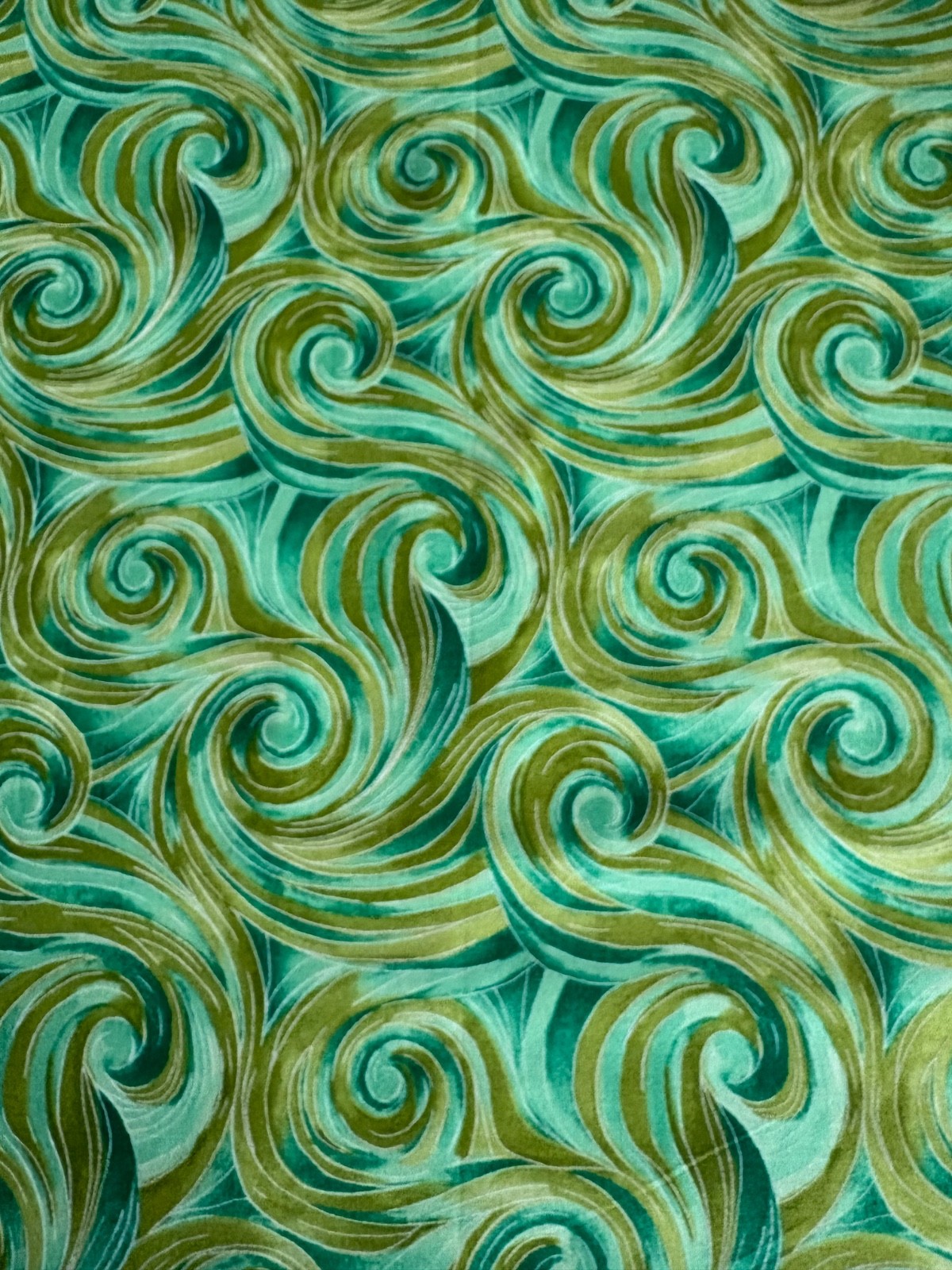 Classic Cottons 2003 green swirls 3/4 yard x 44 Classic Cottons 2003 green swirls 3/4 yard x 44