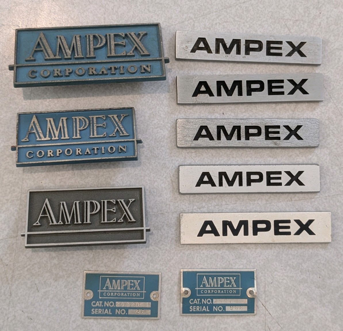 CHOICE: AMPEX Corporation Badges Emblems Logos Audio Equipment Amplifier