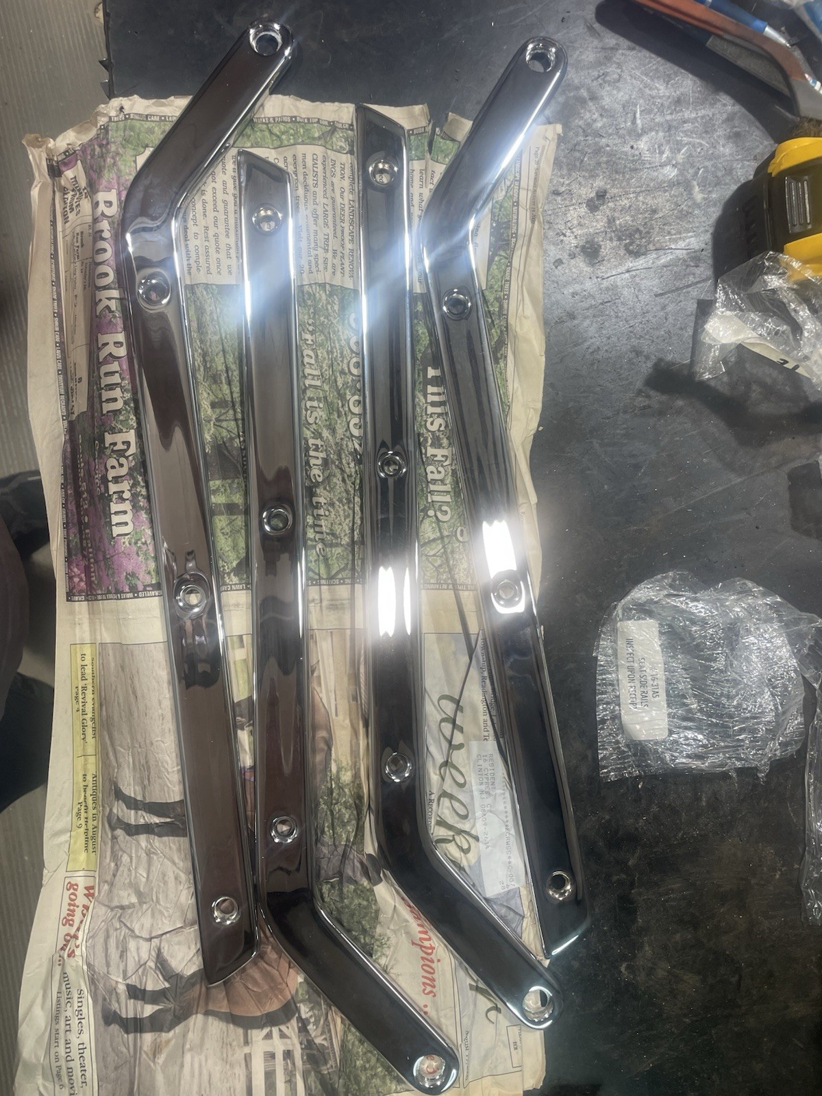 1965-1966 Corvette Side Seat Chrome Rail 4pc Hockey Sticks 65-66 NEW LONG ISLAND 1965-1966 Corvette Side Seat Chrome Rail 4pc Hockey Sticks 65-66 NEW LONG ISLAND
