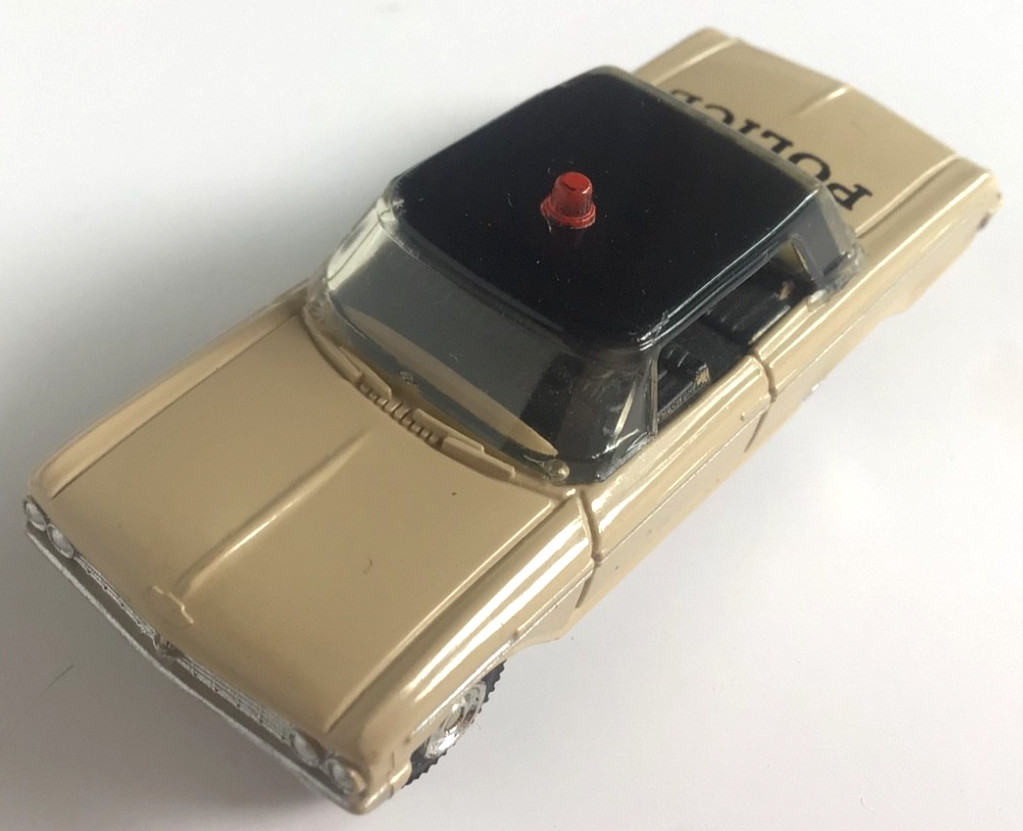 Aurora #1552 Ford Galaxie Police Tan Vibrator HO Slot Car 1962 Vtg Excellent Aurora #1552 Ford Galaxie Police Tan Vibrator HO Slot Car 1962 Vtg Excellent