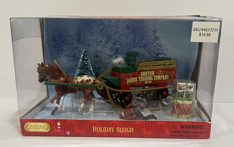 Breyer 2006 Holiday Sleigh TSC Holiday Horse #300560 Paso Fino + wagon NEW #2