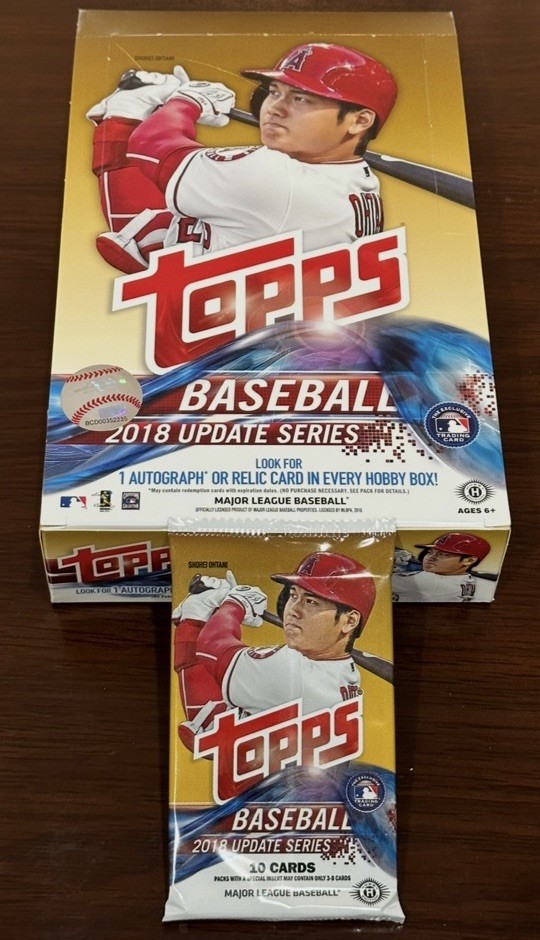 2018 Topps Update Baseball Factory Sealed 10 Card HOBBY Pack Ohtani Rookie Year