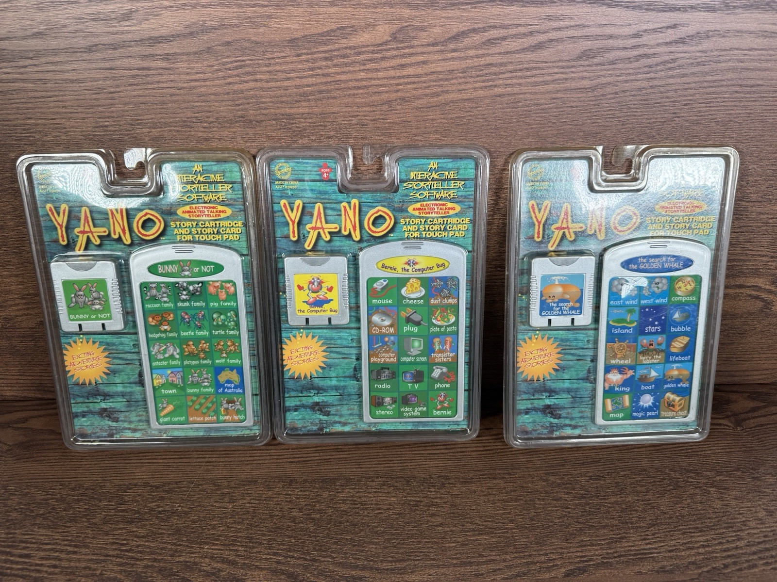 Vintage Yano Interactive Storyteller Lot 3 Sealed Bunny Bug Whale Touch Pad