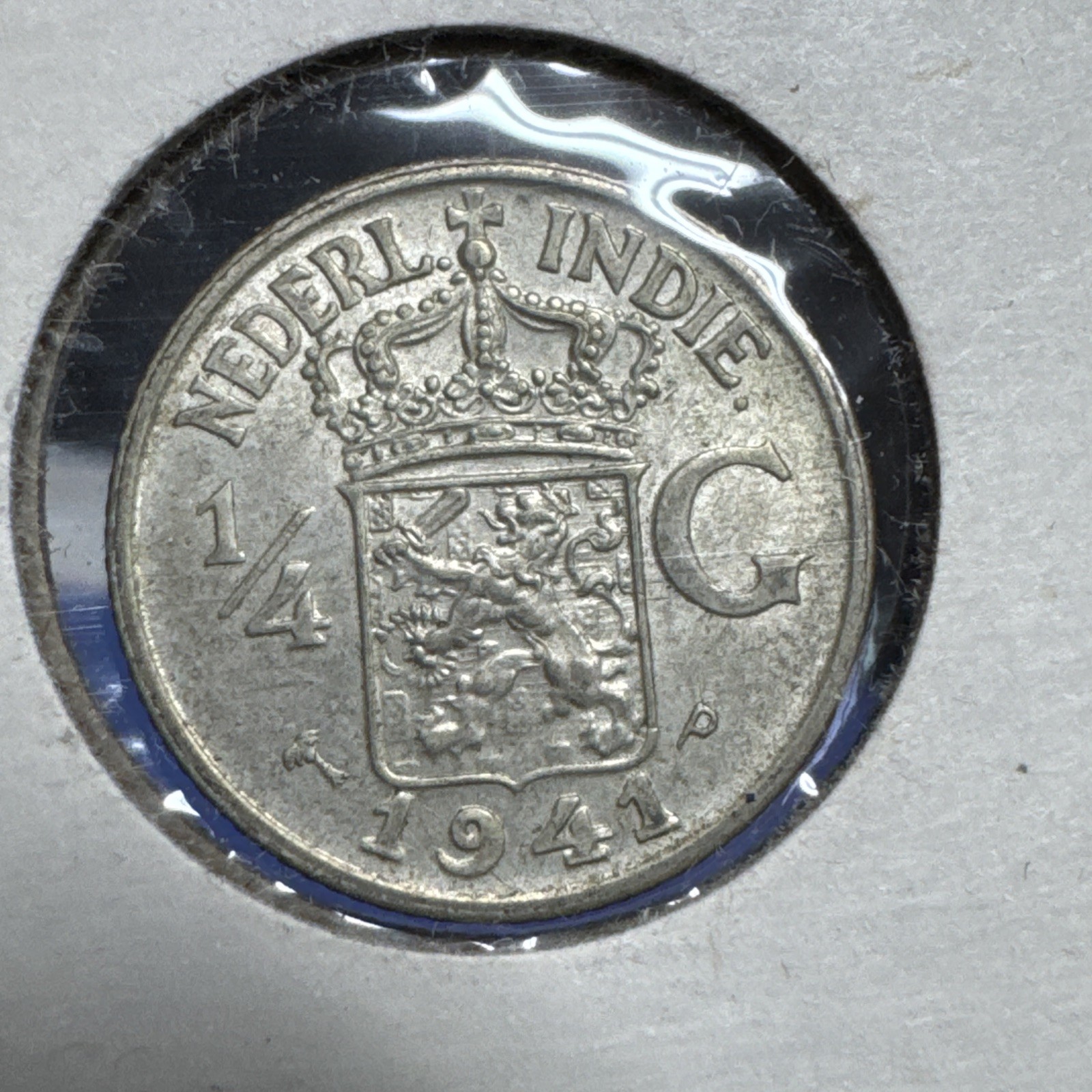 1941 Netherlands 1/4 Gulden Silver Coin, East Indies, (multiple available) 1941 Netherlands 1/4 Gulden Silver Coin, East Indies, (multiple available)