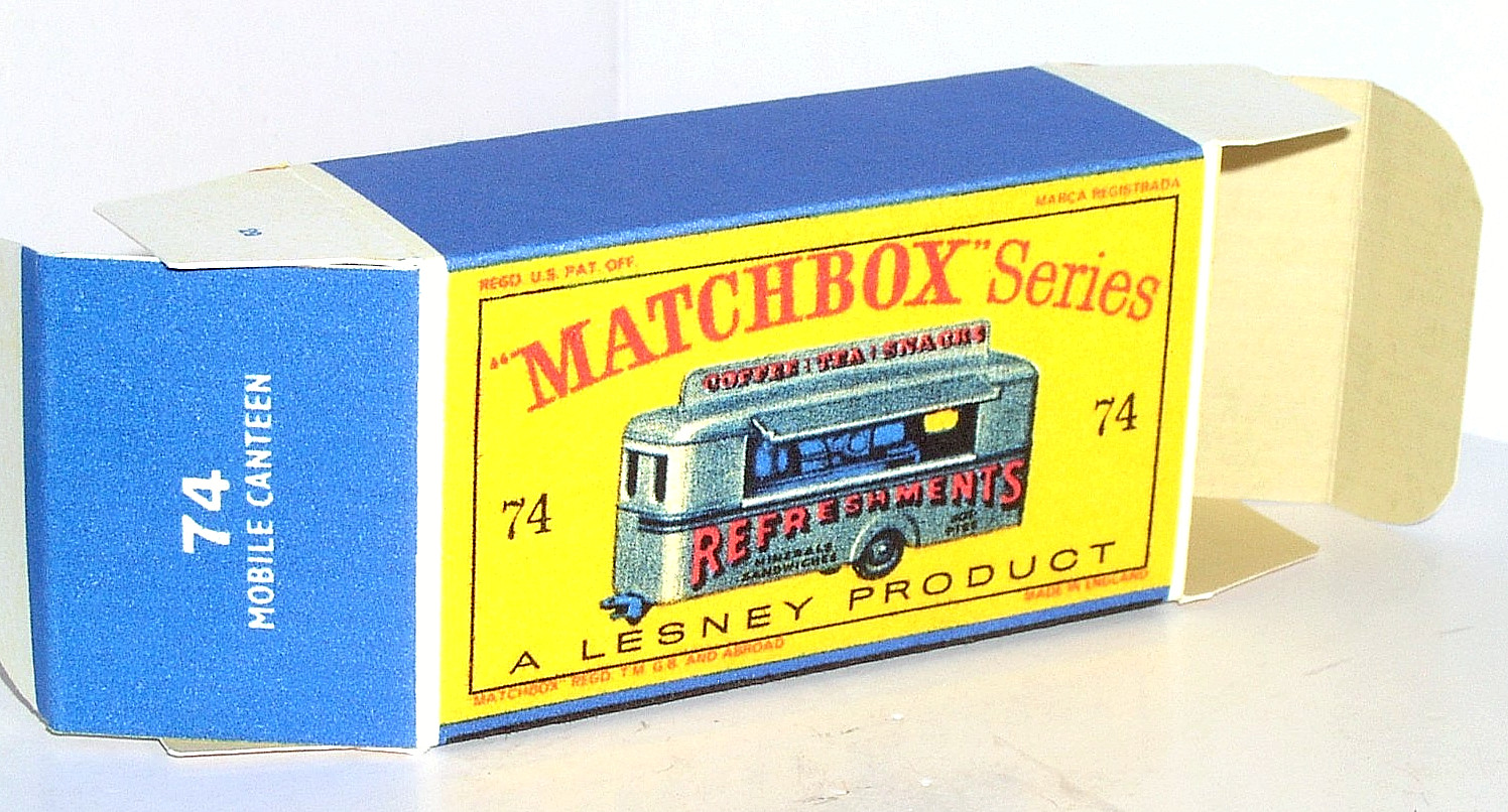 Replica D Type Box only for Lesney Matchbox RW #74a Mobile Refreshments Canteen