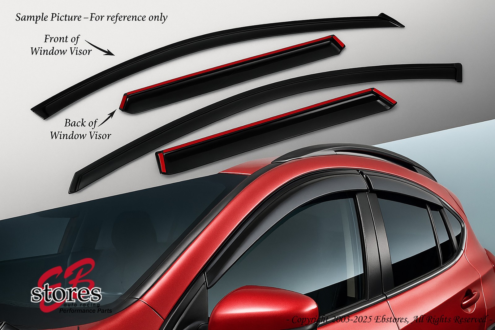 For 2010-2016 Buick Lacrosse Smoke Window Visor Rain Guard Deflector 4pcs Set