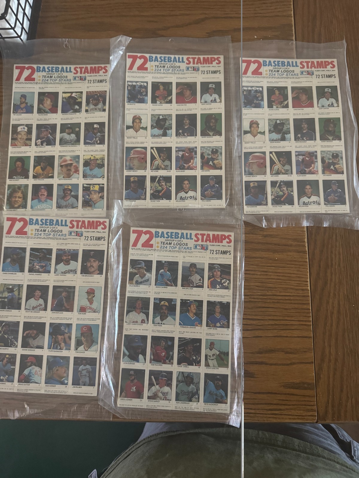 Vintage 1983Fleer Baseball Stamps uncut sheets Group 1 thur 4 complete set. Vintage 1983Fleer Baseball Stamps uncut sheets Group 1 thur 4 complete set.