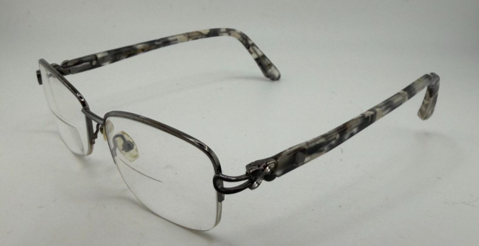 DANA BUCHMAN EYEGLASSES FRAMES ONLY BEXLEY BLACK FLECKED HALF RIM 52-16-137 DANA BUCHMAN EYEGLASSES FRAMES ONLY BEXLEY BLACK FLECKED HALF RIM 52-16-137
