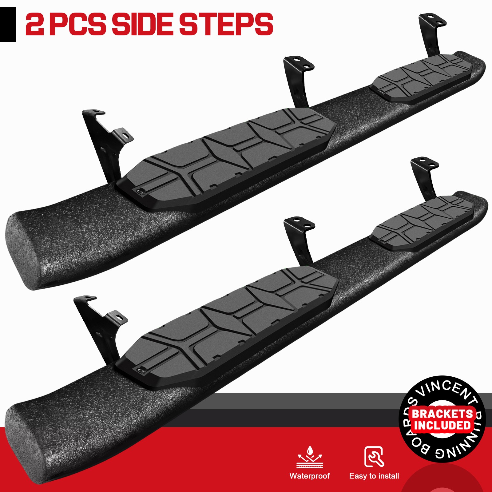 FOR 2007-2021 Toyota Tundra Double Cab Side Step Bar Curved 4.3\