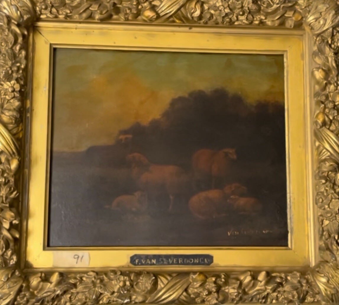 Franz Van Severdonck, 1809-1889, Brussels, Belgium, “Flock Of Sheep,” 12x14” Franz Van Severdonck, 1809-1889, Brussels, Belgium, “Flock Of Sheep,” 12x14”