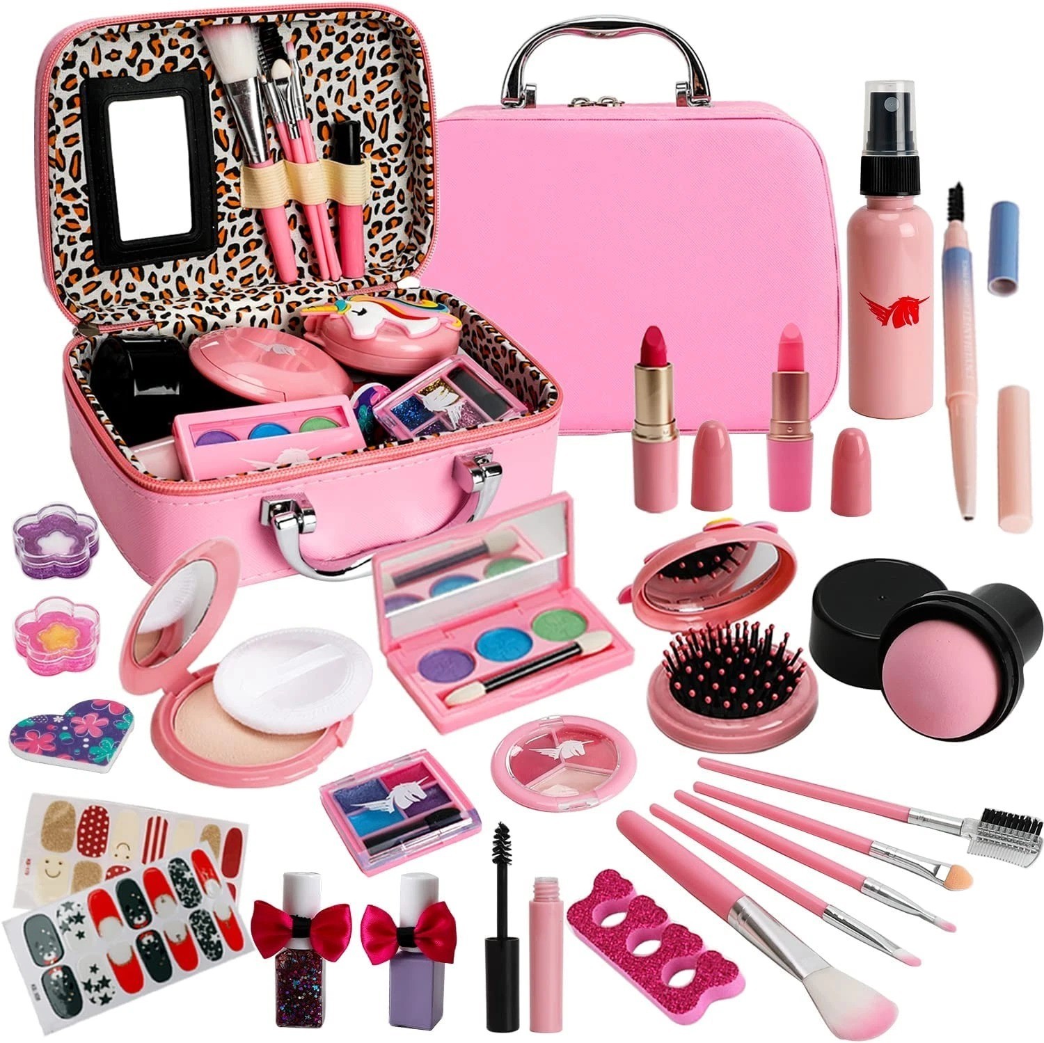 For Ideahome Kids Washable Makeup Girl Toys - Real Make up Set, Little Girls Mak