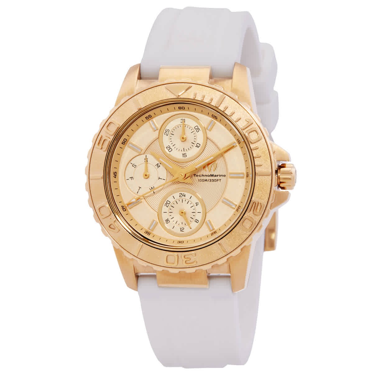 Technomarine Sea Quartz Gold Dial Ladies Watch TM-725017