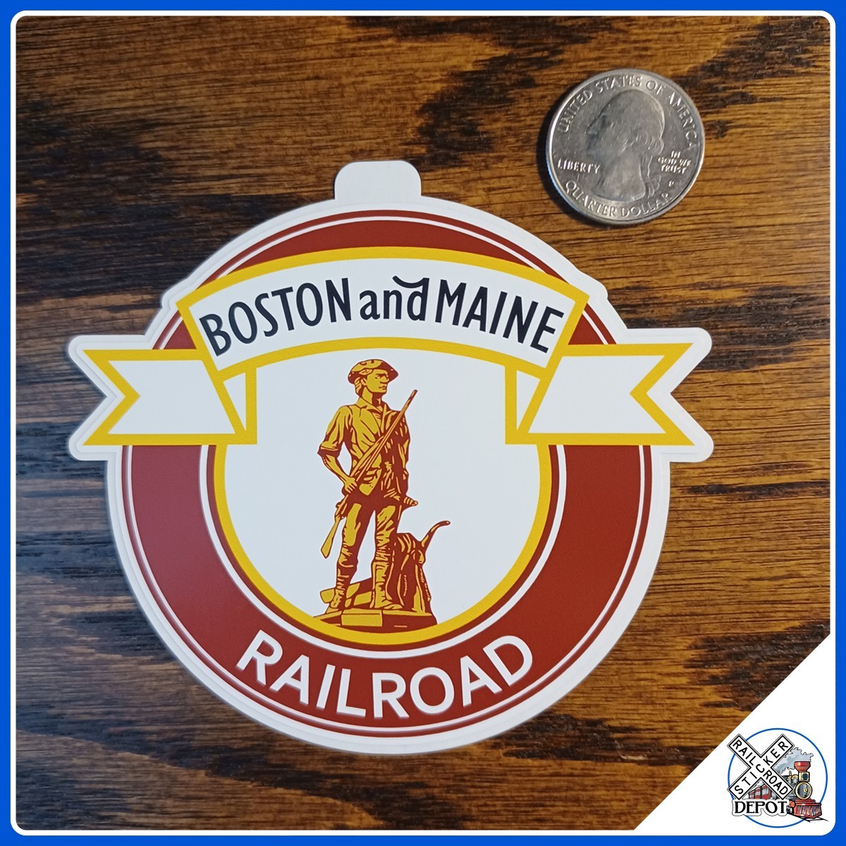 Boston & Maine Railroad kiss-cut vinyl sticker