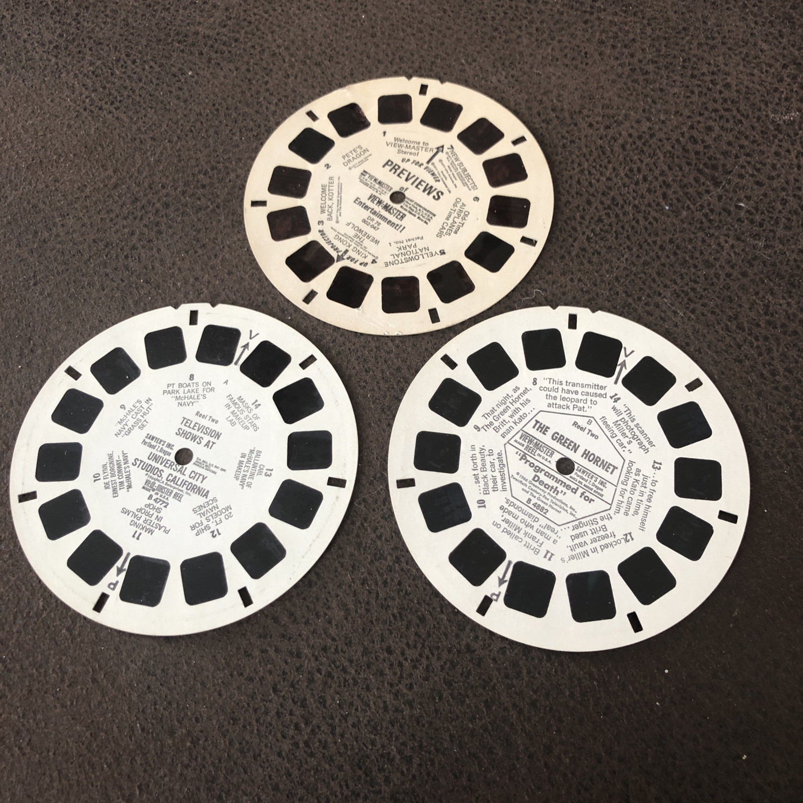 View Master Lot Green Hornet, Previews Entertainment Universal Studios Rare