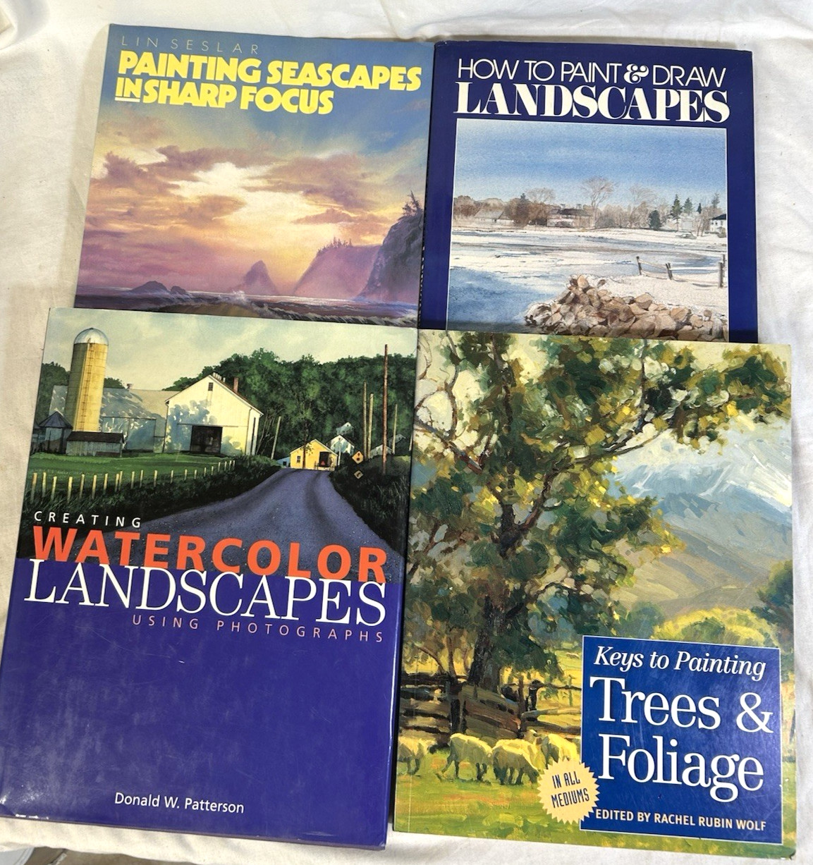Lot of 4 Books Watercolor Oil Painting Tips Techniques Landscapes Seascapes Lot of 4 Books Watercolor Oil Painting Tips Techniques Landscapes Seascapes