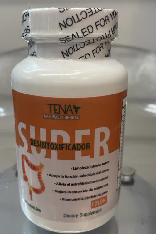 New Tena Super Desintoxificador Intestinal 90 Capsules New Tena Super Desintoxificador Intestinal 90 Capsules
