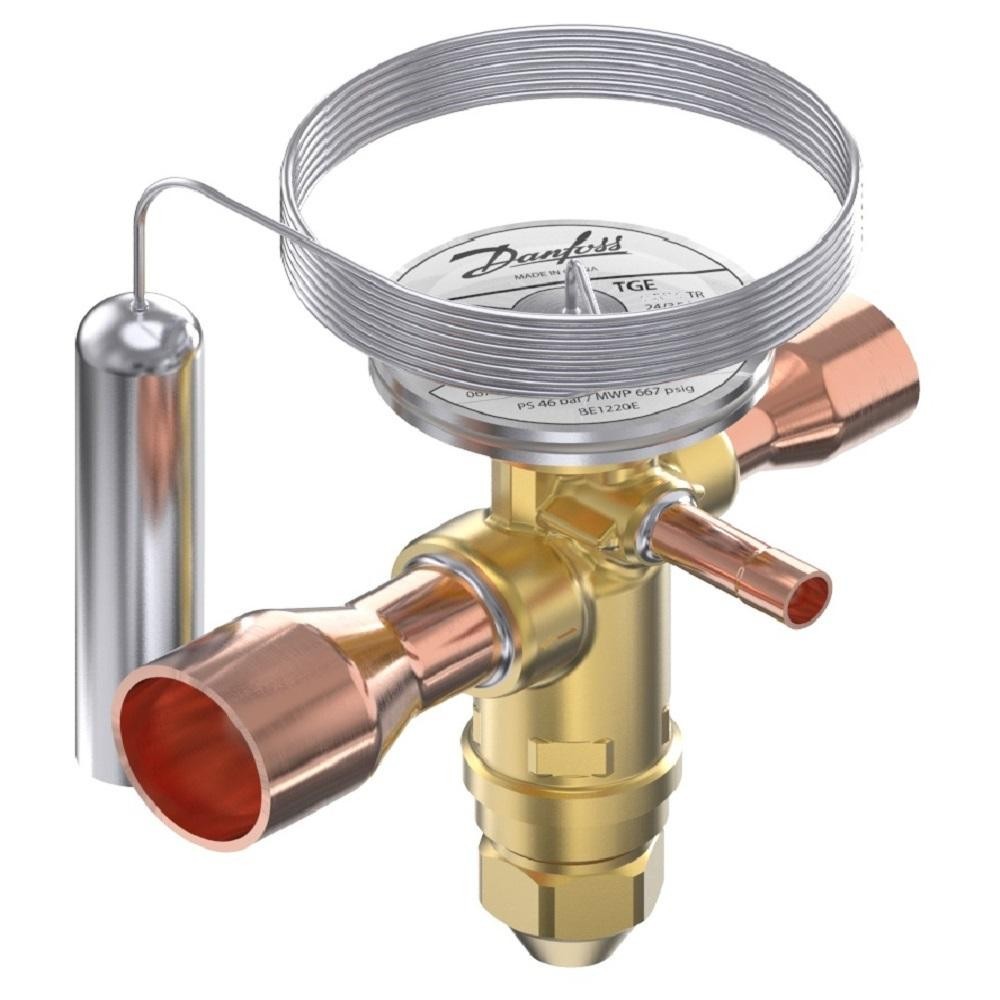 Danfoss 067N9412 15TR Thermostatic expansion valve, TGE, R22,R407C, 7/8x1 1/8 in