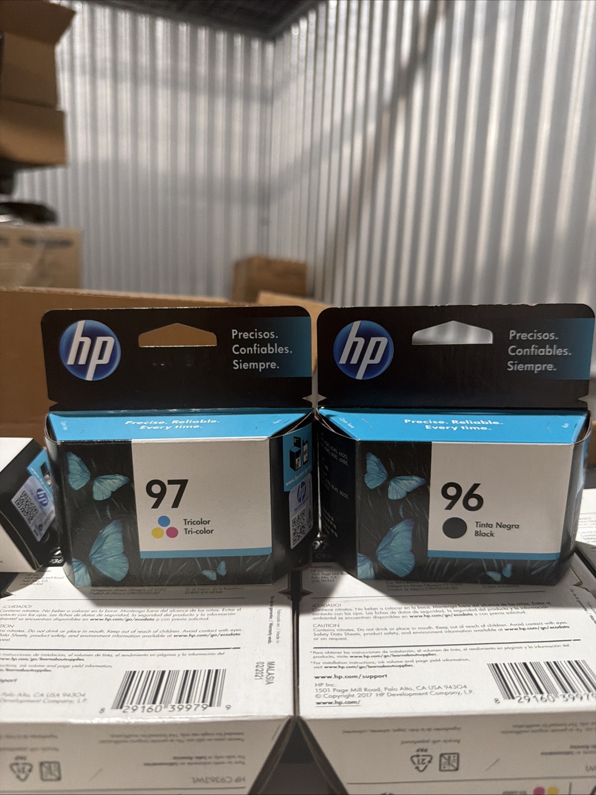 HP 96 / HP 97 -2 Ink Cartridges - Black, Tri-color / 2021 Best Date On Ebay/ HP 96 / HP 97 -2 Ink Cartridges - Black, Tri-color / 2021 Best Date On Ebay/