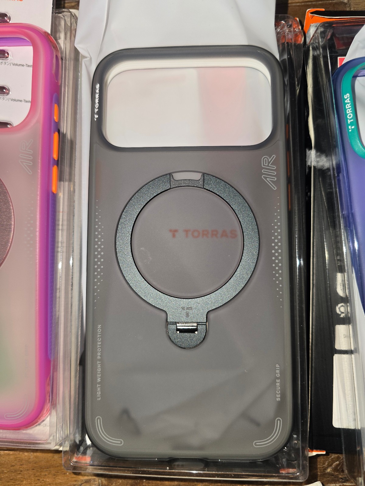 TORRAS Ostand Q3 Air Case for iPhone 17 Pro or Pro Max MagSafe, 360° Stand Phone