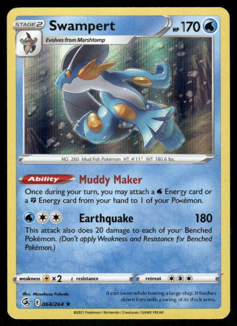 Swampert 064/264 - Fusion Strike - Holo Rare NM