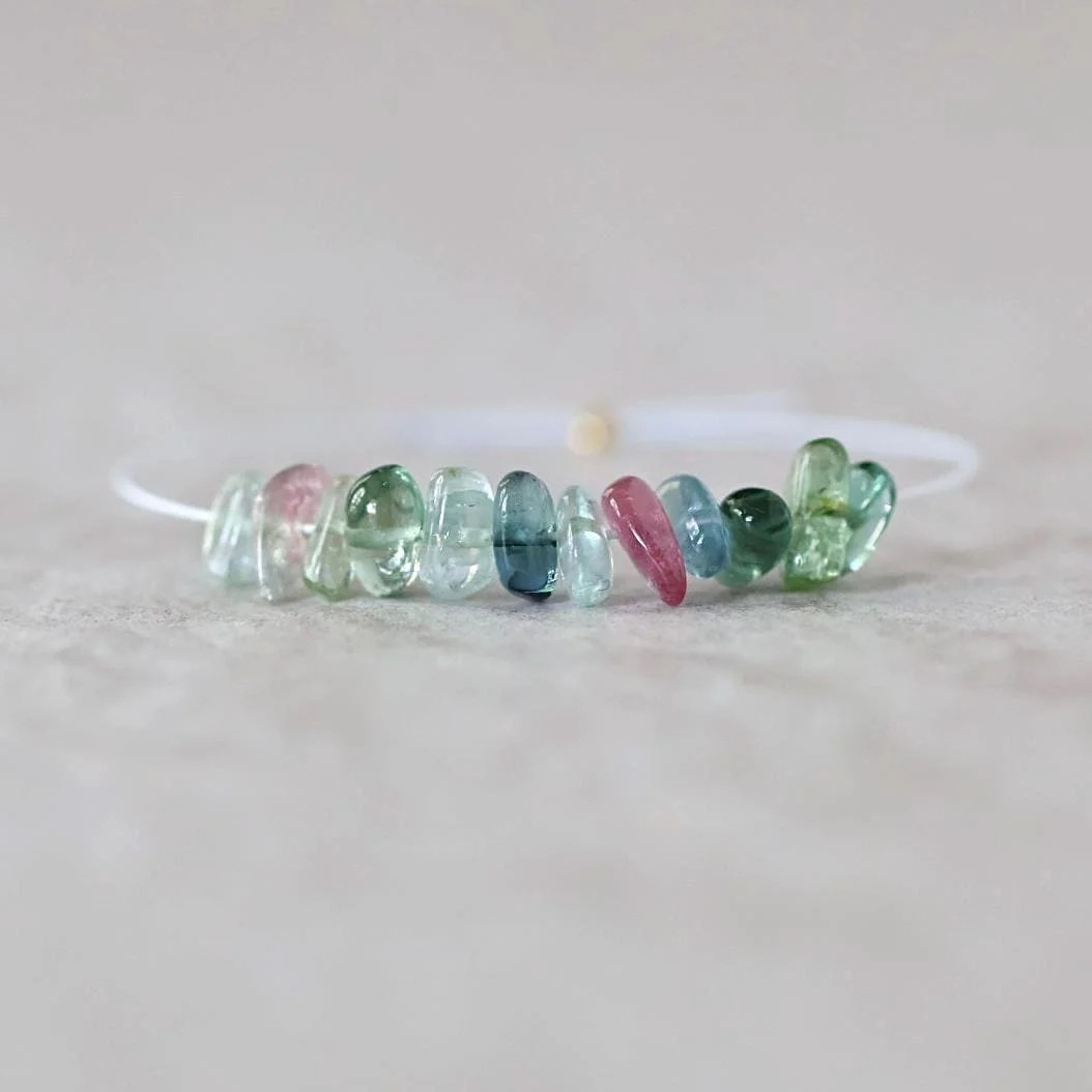 4-6mm Rare Afghan AAA Multi Color Tourmaline Beads Chip Nugget Sticks Smooth DIY