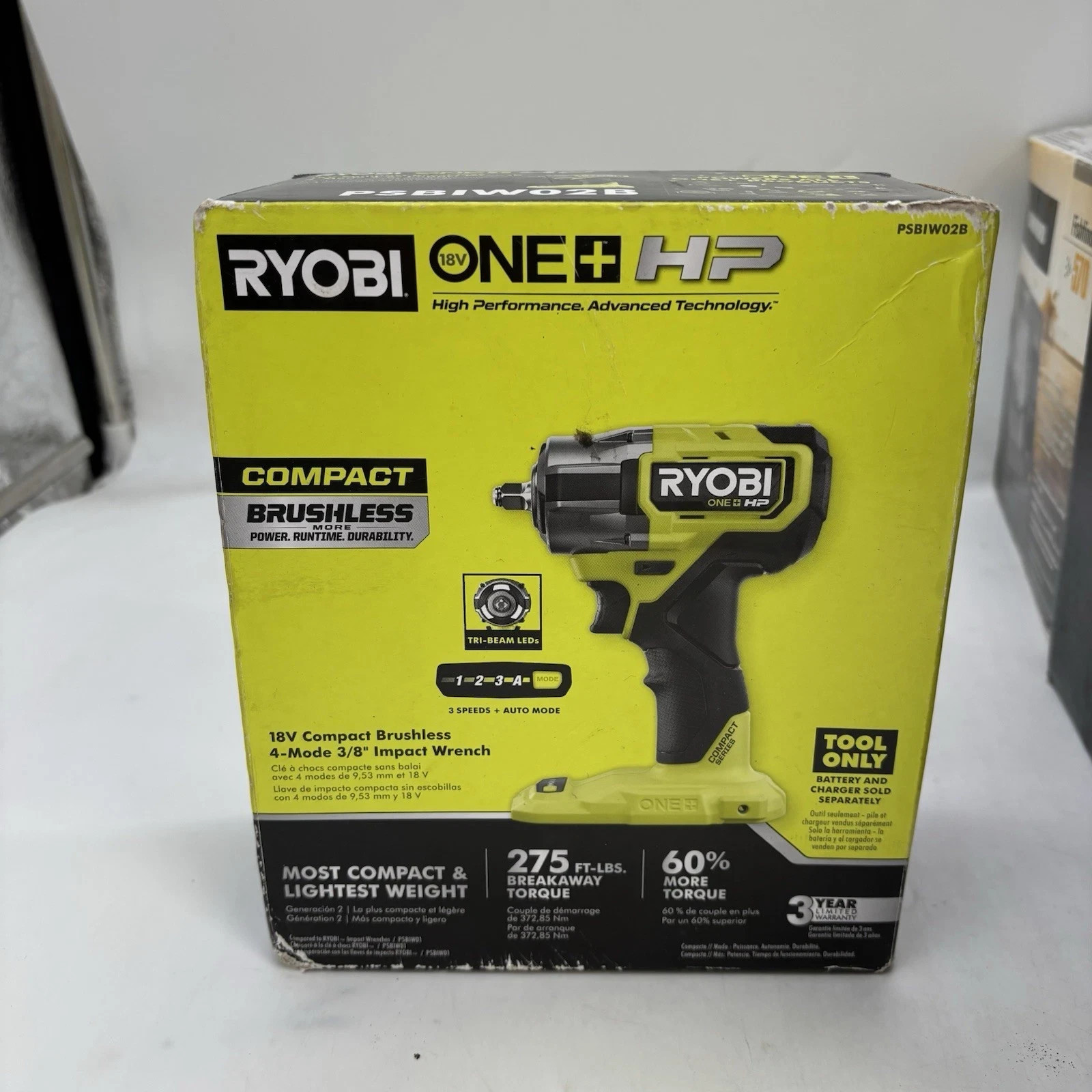 Ryobi 18V ONE+ HP Brushless Compact 3/8 Ryobi 18V ONE+ HP Brushless Compact 3/8