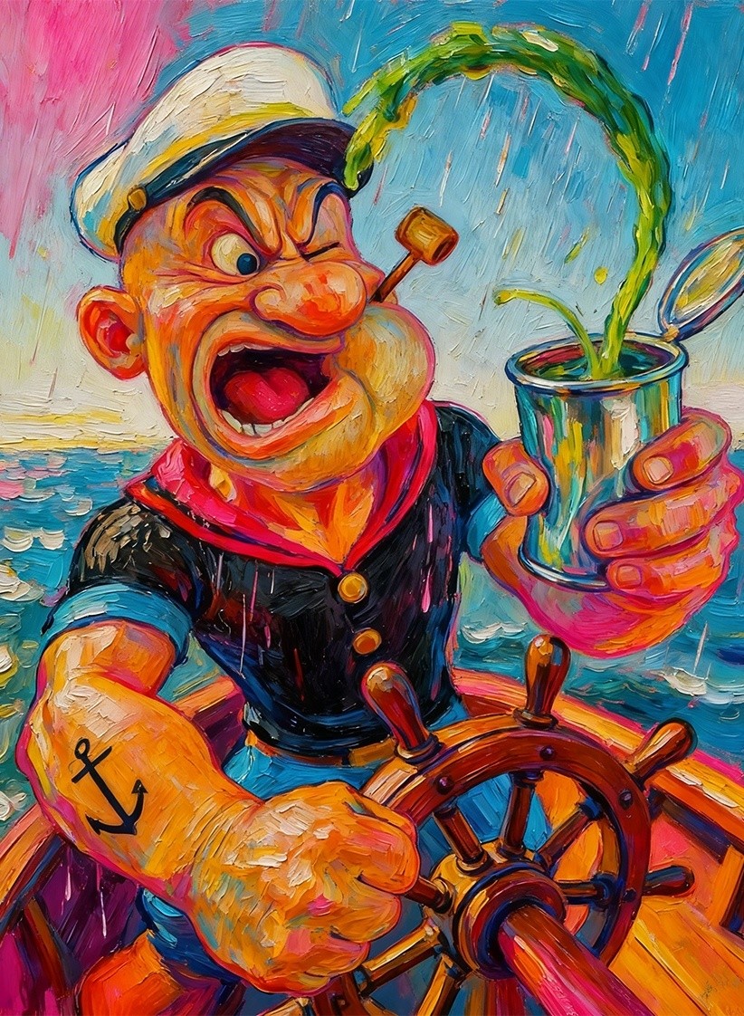 Popeye the Sailor Man Art Card Print PZ Signed /30