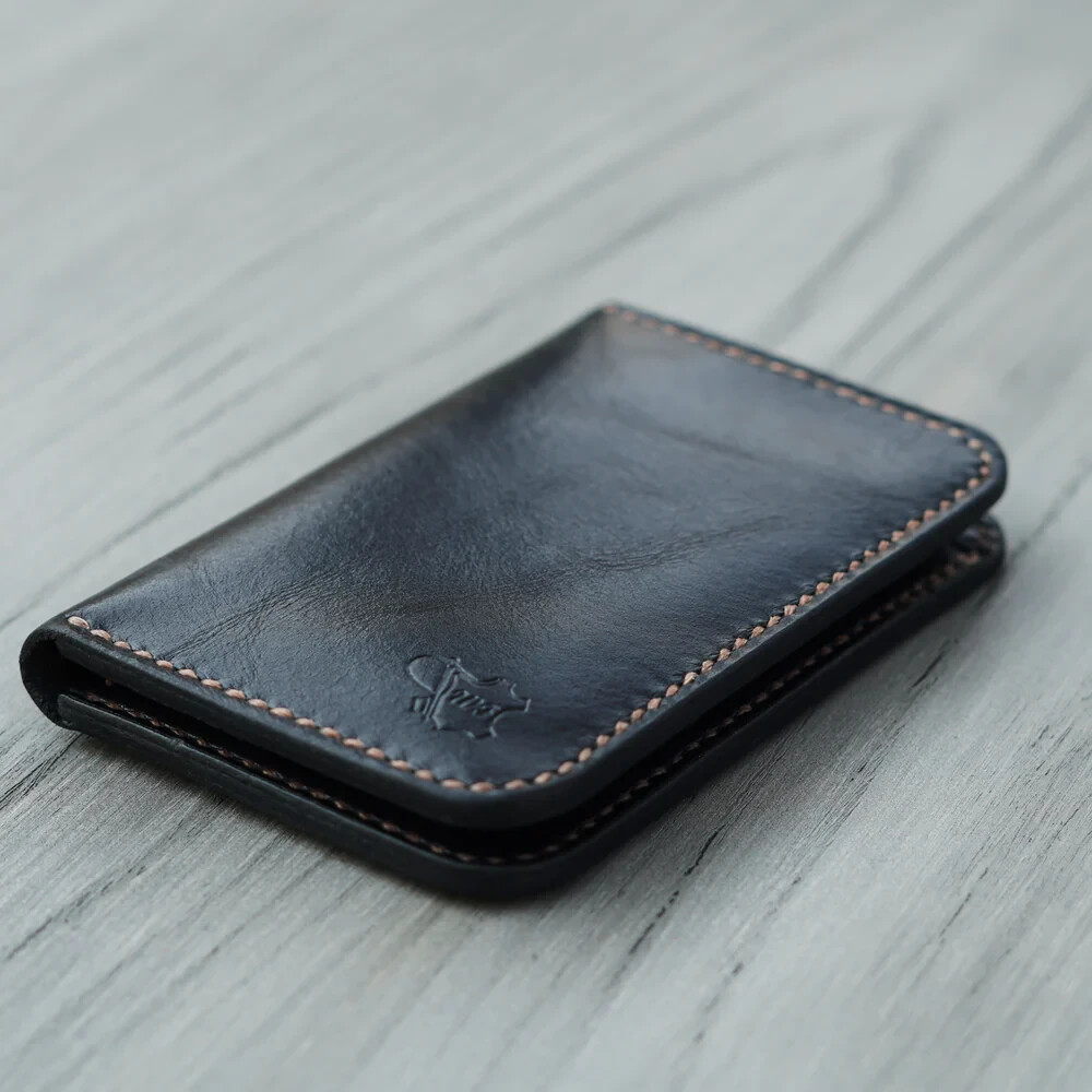 Genuine Handmade Full Grain Pure Leather Bifold Vertical  Wallet for Men, Slim