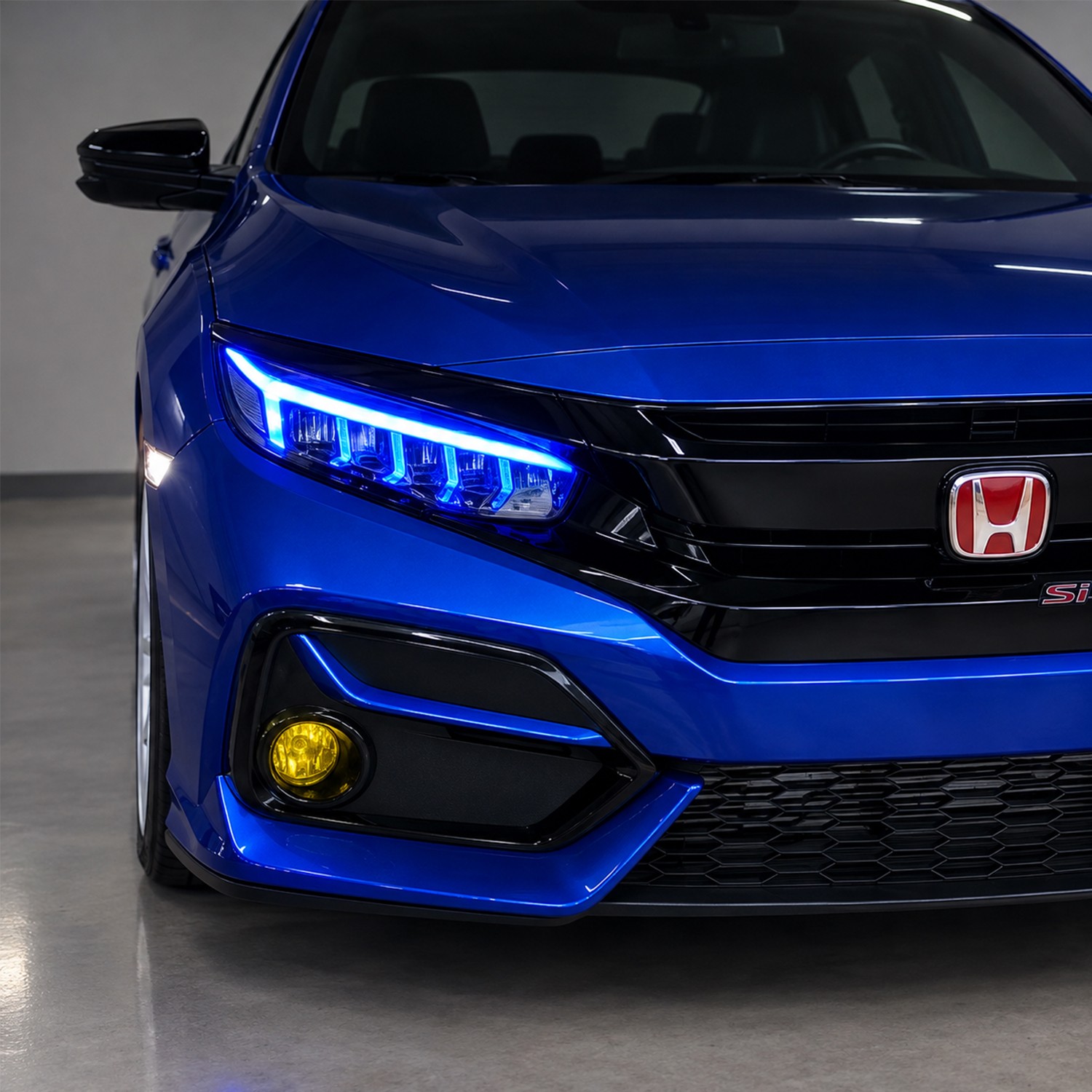 Pair RGB LED Headlights For Honda Civic 2016-2021 Sequential Front Lamp Assembly