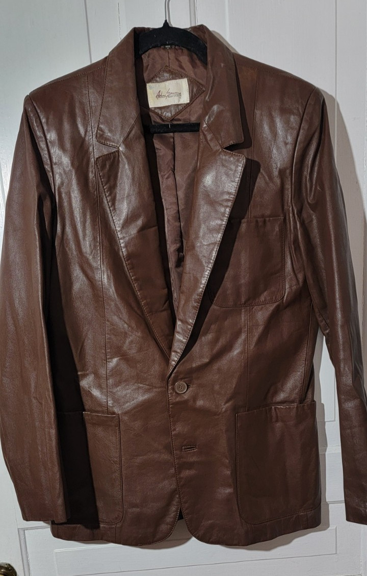 EUC VTG 70s GOAT STATUS The Ultimate Brown Leather Jacket 40 Badass TV Detective