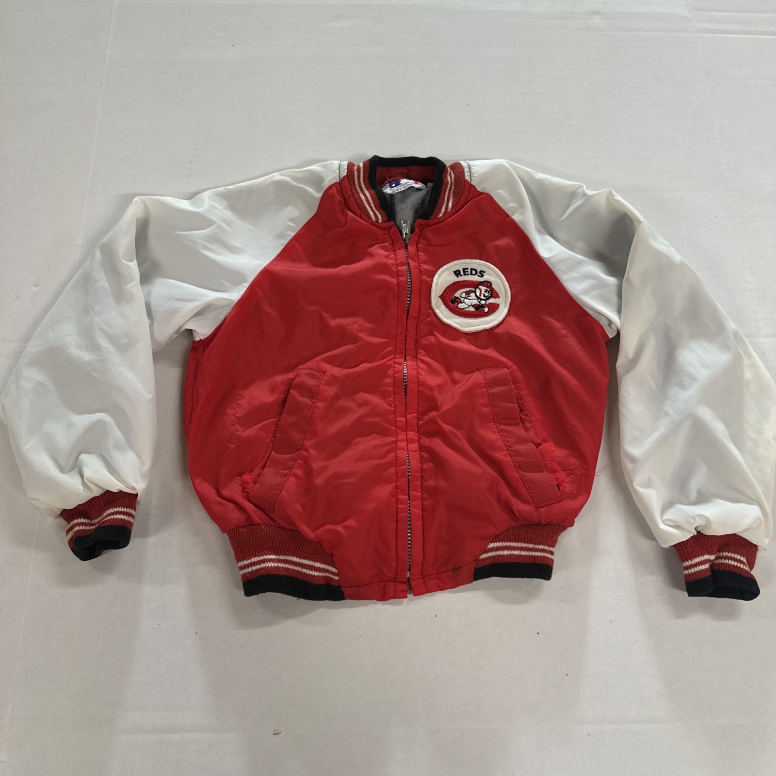 Rare Vintage Stahl-Urban Cincinnati Reds Youth Satin Jacket Size 8 - 70s-80s Rare Vintage Stahl-Urban Cincinnati Reds Youth Satin Jacket Size 8 - 70s-80s